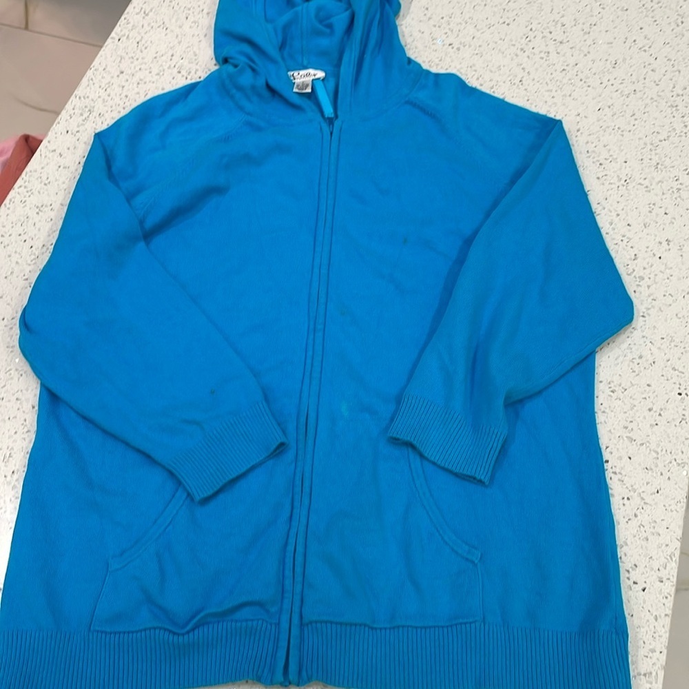 Lilly Pulitzer vintage blue Zip Up Hoodie size large